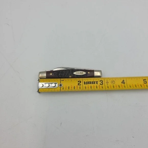 Vintage Case XX 62042 Pen Knife Jigged Delrin Handle 2 Blade Knife 4 Dot